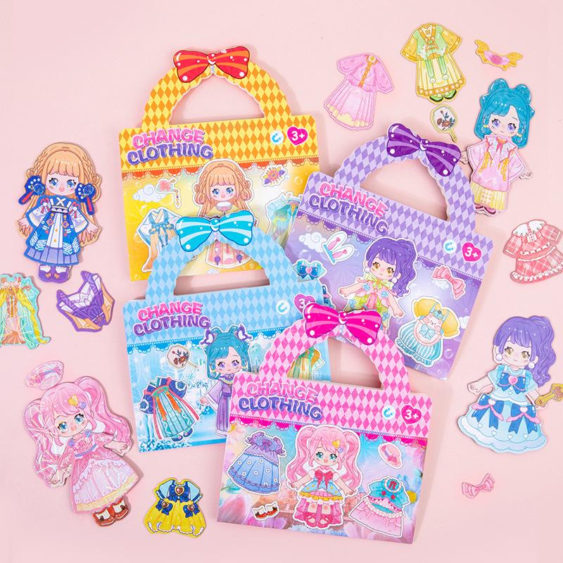 Princess Cartoon Refrigerator Magnets: Reusable Educational Stickers for Girls