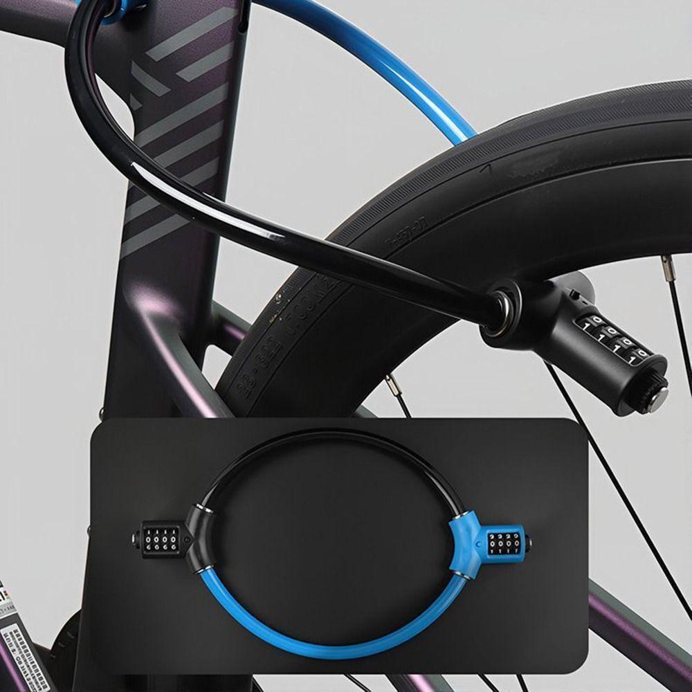 Portable Bike Cable Lock Steel Cable Ring Lock High-strength Bicycle Combination Lock E-Scooter