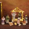 Christmas Nativity Set Indoor Jesus Figurines Nativity Scene Desk Decor 12 Pieces Figurines Christmas Decorations For Indoor
