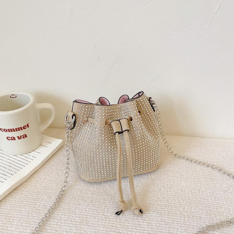 

Stylish Trendy Kids Crossbody Bag With Unique Design And Rhinestone Chain For Girls Perfect For Fashionable Outfits хаки