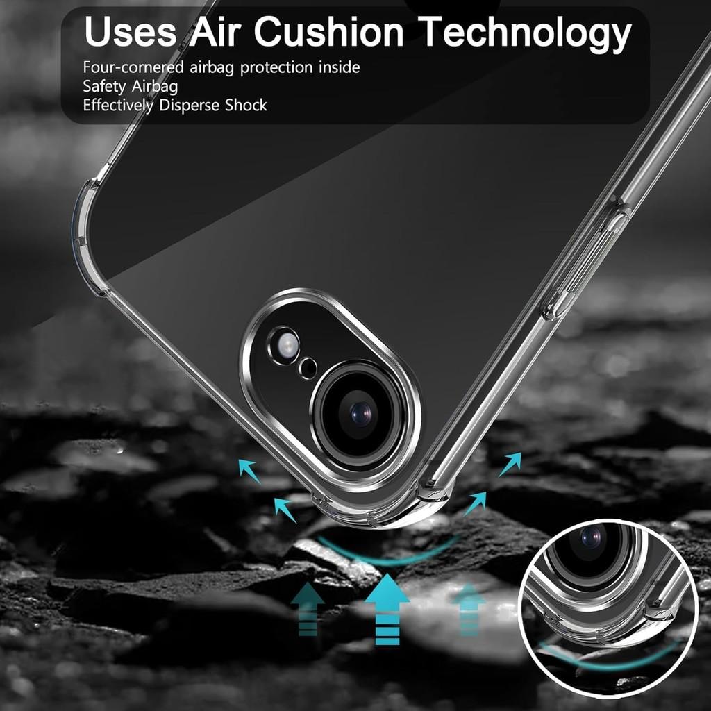 Clear Case For iPhone 16e Case With Reinforced 4 Corners Transparent Drop Protection Soft TPU Shockproof Phone Case for iPhone 17 15 14 13 12 Pro Max