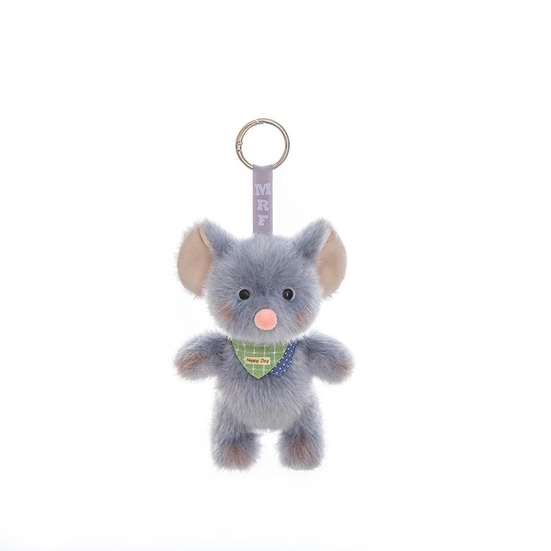 14cm Cute Animal Plush Pendant Cartoon Mouse Panda Sheep Rabbit Elephant Bear Stuffed Doll Boy Girl Gift