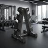 Triangular Dumbbell Rack Angled Side Fitness Storage Matte Finish for Gym