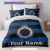 Club Brugge KV Custom Name Pattern Bedding,Quilt Set Quilt Cover Pillowcase Home Birthday Gift(1 * Duvet Cover + 2 * Pillowcase, Without Core)