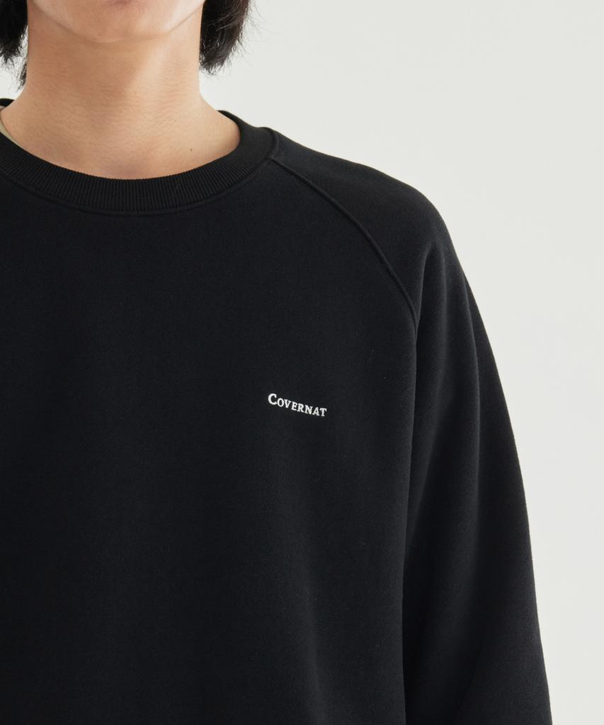 COVERNAT Small Logo Fleece-Lined Sweatshirt Black