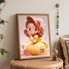 Disney Belle Rose oil paint by numbers painting kit handmade diy home decor gifts wall art canvas picture for adult modern room decor