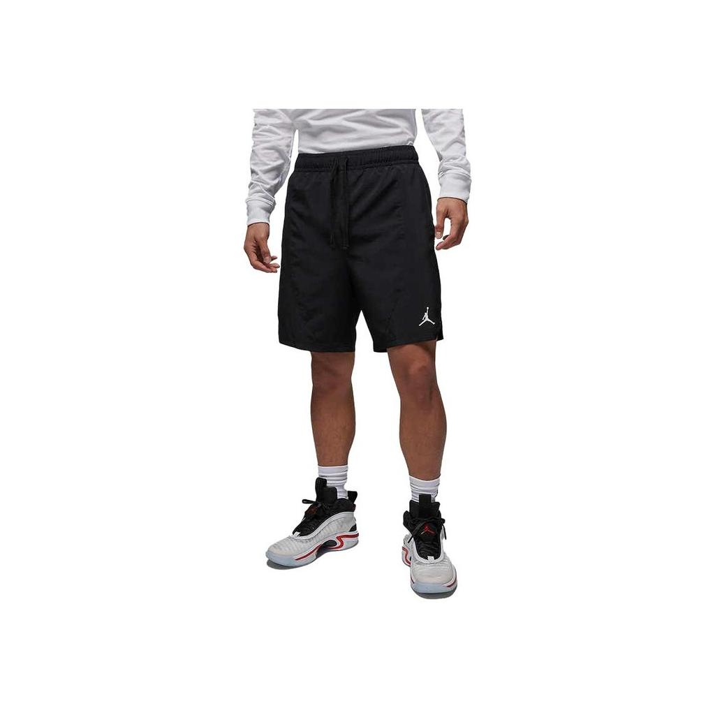 Jordan Logo Print Drawstring Mid-Waist Sports Casual Shorts Men Bottoms Black DV9790-010