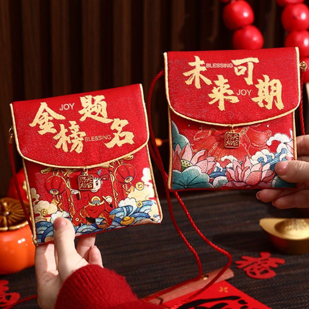 Traditional New Year Red Envelopes Blessing Red Pocket Chinese Lucky Money Bag Celebration Party