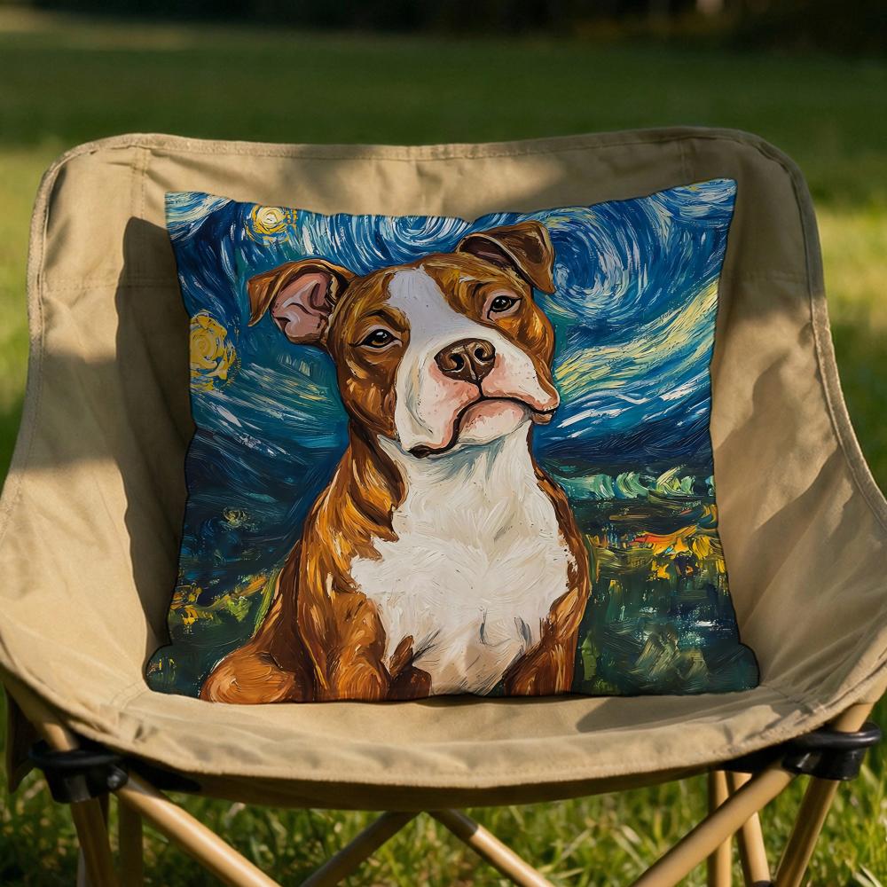Catoon Starry Sky Dog Cushion Cover Soft Reversible Durable Pillow Cover MultiScene Use for Home Car Daily Comfort
