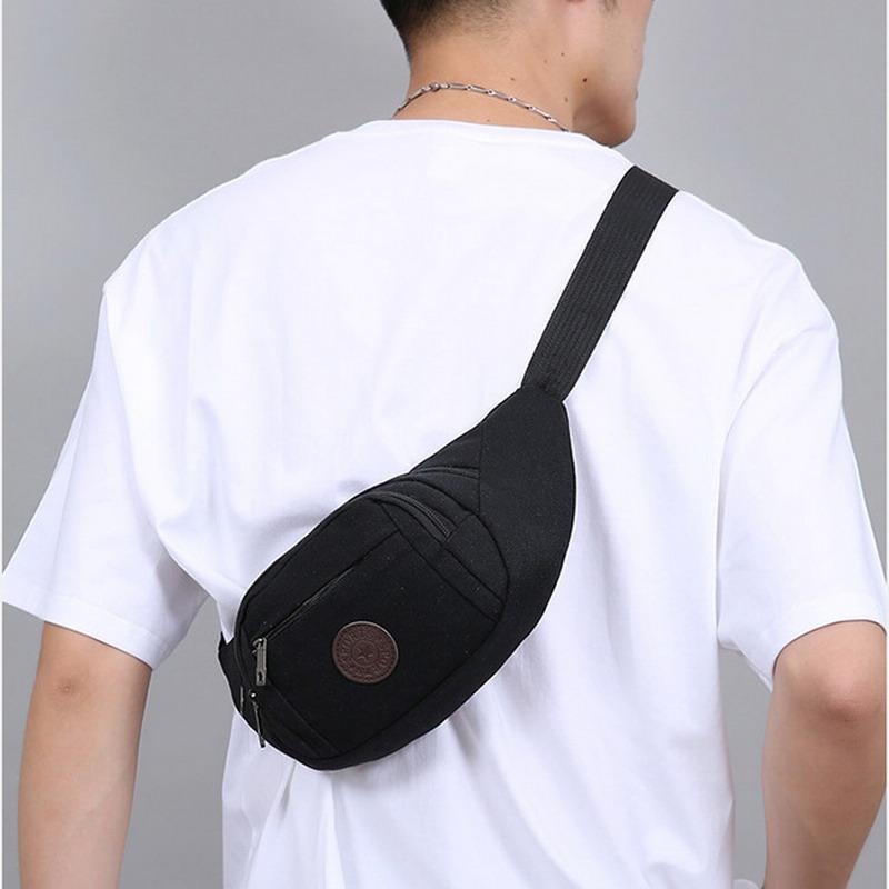 Men'S Outdoor Waist Pack Chest Pack Rainproof Lightweight Wear-Resistant Suitable For Hiking Running Outdoor Activities