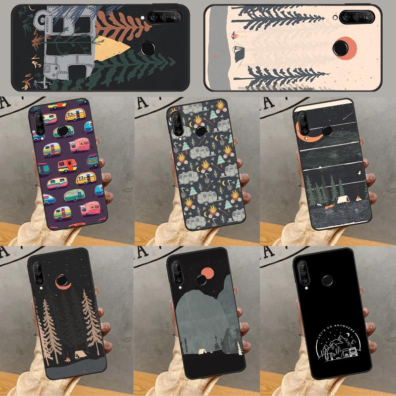Camping Mountain For Huawei P40 P20 P30 Lite P60 Pro Nova 10 9 SE 5T 12i 12s 11i Y91 Y90 Y60 Y70 Y72 Y61 Case