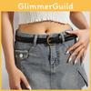No Ip Womens Wide Woven Pu Leather Belt With Metal Pin Buckle For Casual Fashion Summer Wear