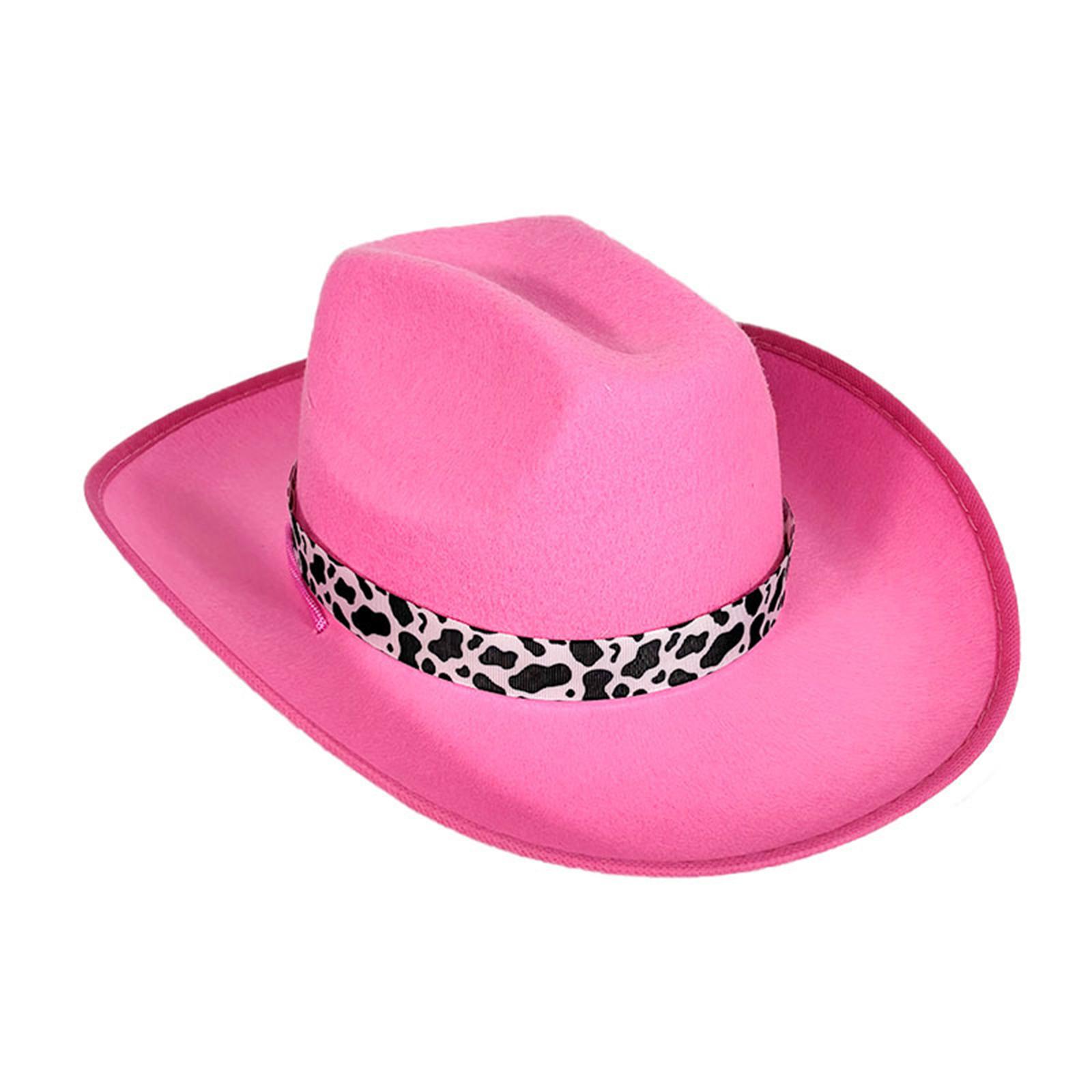 

Ковбойская шляпа с коричневой отделкой и молочной лентой, Ковбойская шляпа в западном стиле кофейного цвета, Черная ковбойская шляпа Dick One Size розовый