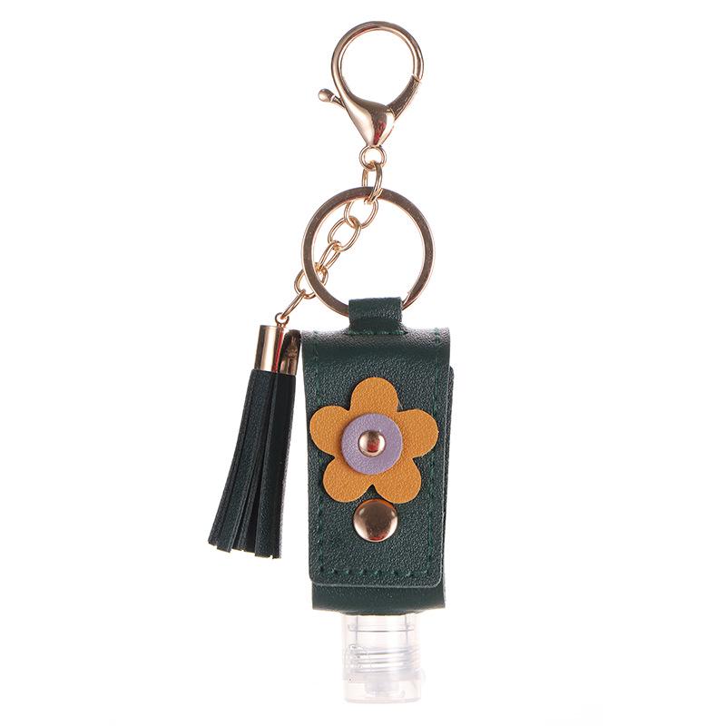 

Women s Summer Toner Refillable Bottle with Retro Leather Keyring Bag армия зеленый