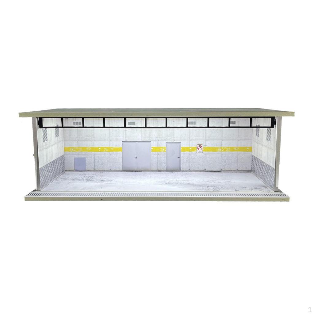 1/64 Diecast Modellauto Vitrine Garage für Spielzeugautos mit Licht Sammlungszubehör Sammlerstück