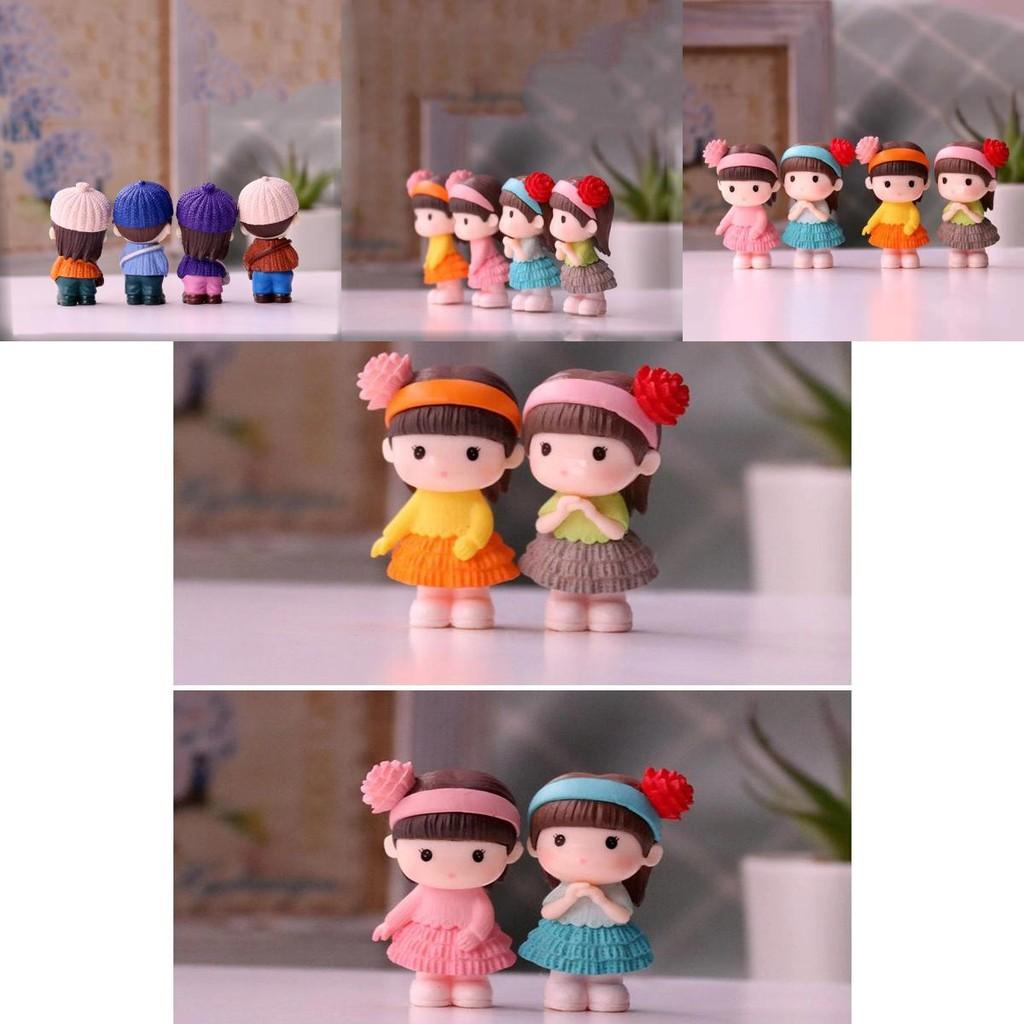 Durable And Cute Mini Couple Figurines Ideal For Garden And Dollhouse Decorations