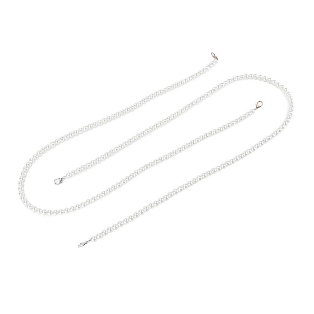 2Pcs Imitation Pearl Chains Purse Handle Strap Handbag Decoration Replacement Accessories for Women
