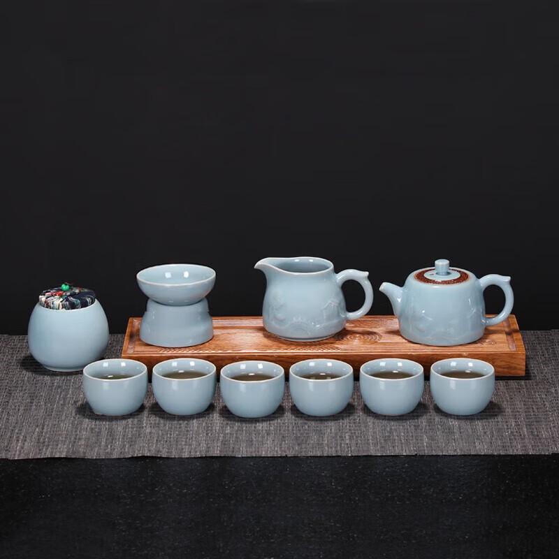 Bafangli Longquan Celadon 'Joyful Harmony' Tea Set