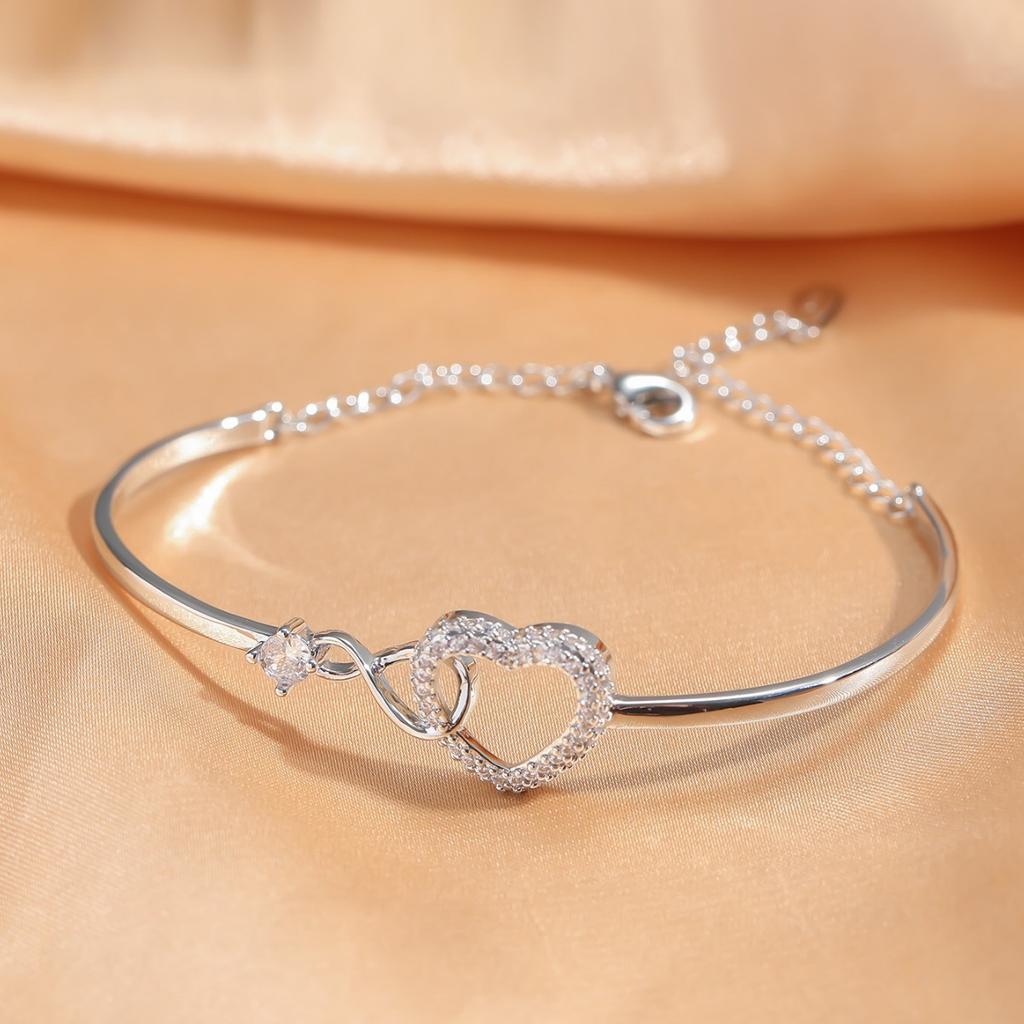 New Chain Love Hollow Bracelet, Luxury Elegant Women's Bracelet