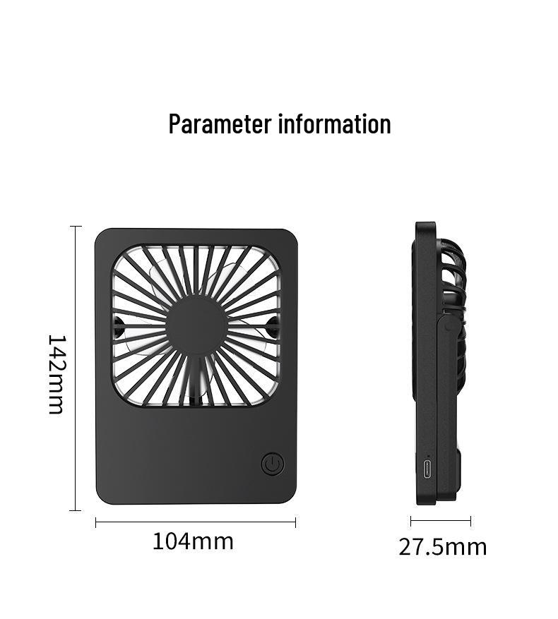 Silent Mini Portable USB Desktop Fan - Foldable & Rechargeable