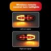 Bike Tail Light with Turn Signals Warning Cycling Light Wireless Remote Control  5 Light Modes for Night Riding Bike Rear Light