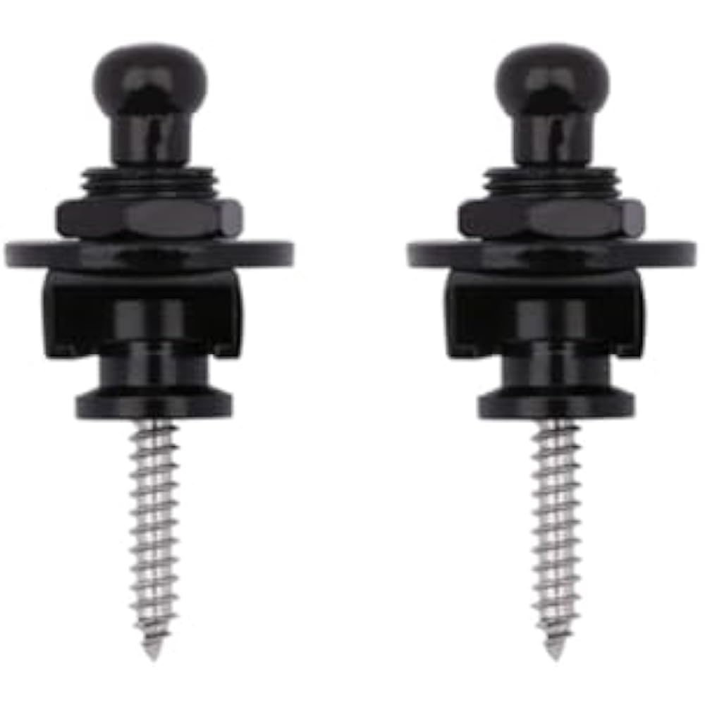 Guitar Straps Lock Pins, Set of 2, Metal Guitar Strap Pins, Detachable Straps, Buckles, Lock Pins...