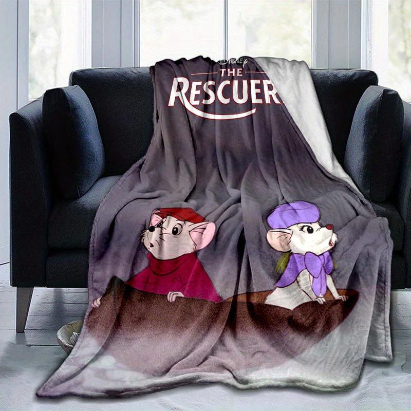1pc, Disney The Rescuers Throw Blanket Soft & Cozy Blanket for Couch, Bed, Travel, Camping, Car