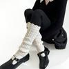 Y2K Knitted Foot Cover Hollow Out Women Leg Warmers Simple Mid-tube Sock  Home Wear