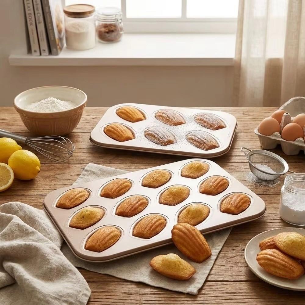 Carbon Steel Muffin Pan Non-Stick Baking Mold Kitchen Accessories Shell Baking Pan  Kitchen