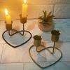 Iron Candlestick Holder Enhances Desk Decors for Valentines Day Christmas