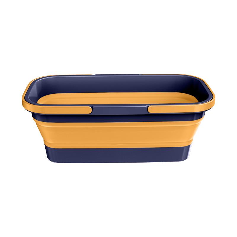 Multifunctional Silicone Folding Mop Bucket - Portable Rectangular Design