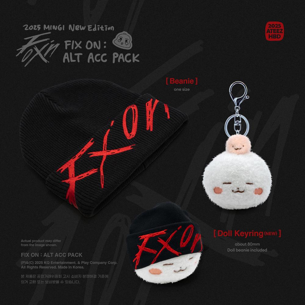 Forhåndsbestill ATEEZ 2025 MINGI Ny Utgave FIX ON:ALT ACC PAKKE