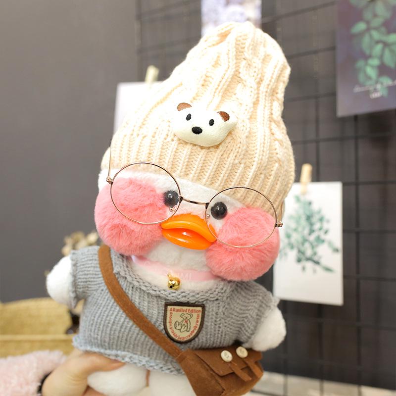 White Influencer Hyaluronic Acid Little Yellow Duck Plush Toy Hand Warmer Pillow Doll Birthday Gift