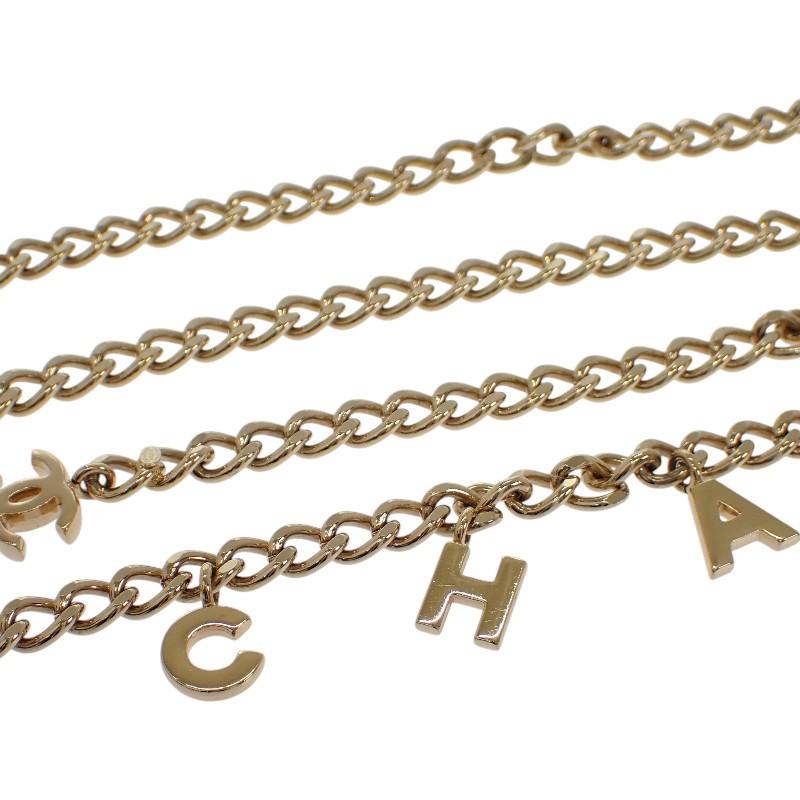 Chanel Necklace Gold Metal Women