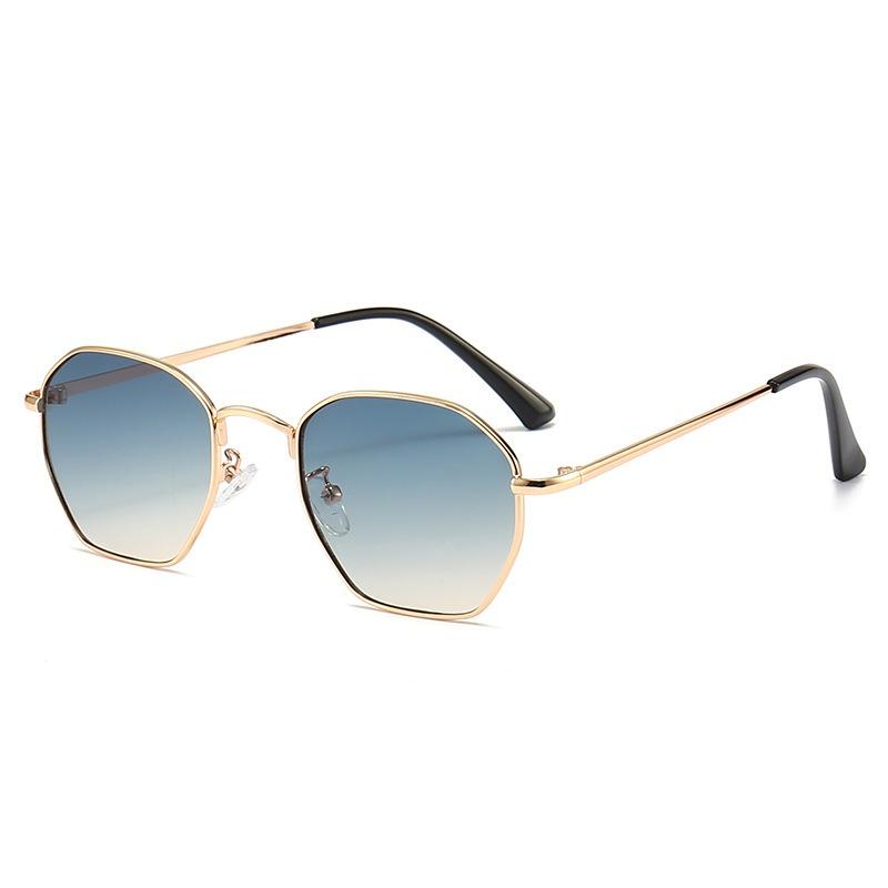 2023 Unique Personal Vintage Polygon Men and Women Sunglasses Metal Frame Irregular Frame Fashion Sunglasses
