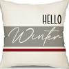 Christmas Pillowcase Nordic Striped Santa Letter Printed Cushion Cover Home Car Sofa Waist Pillowcase