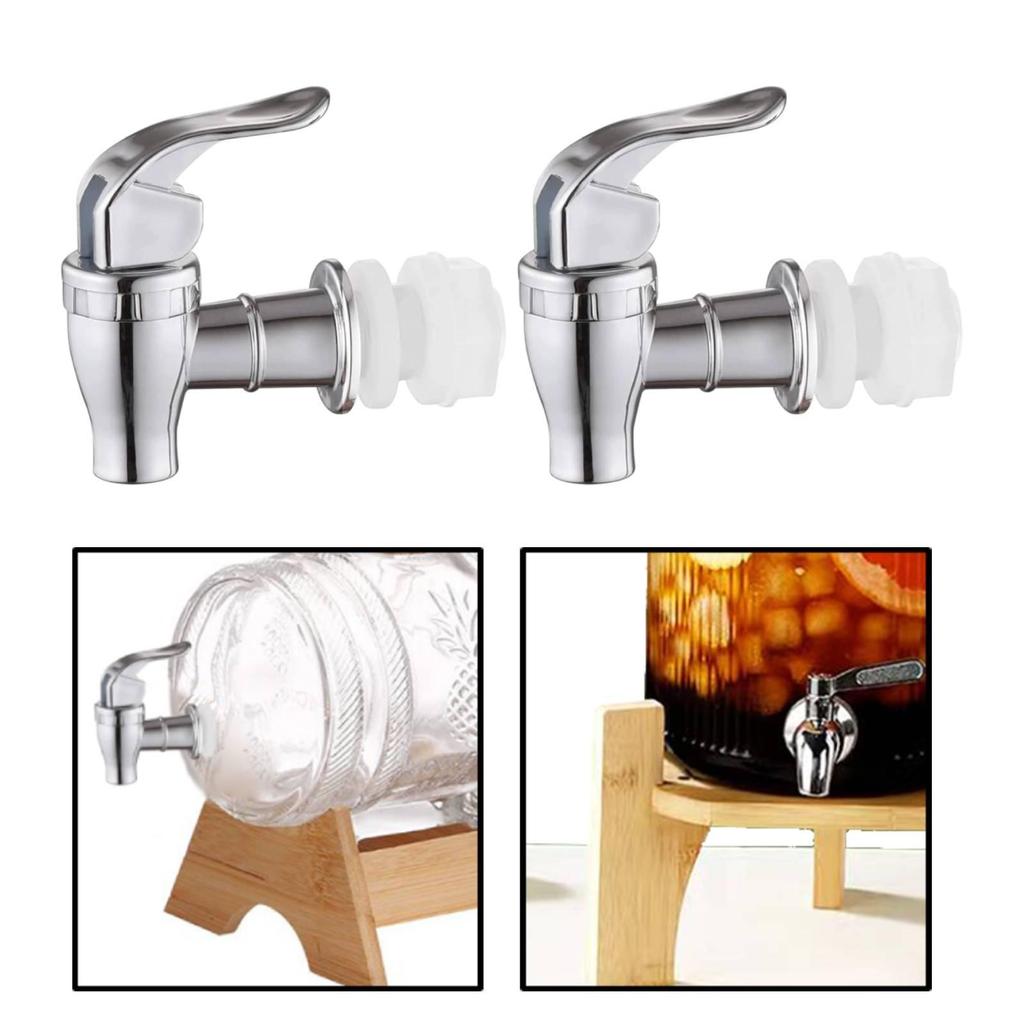 2Pcs Drink Dispenser Faucet Water Jug Spout Reusable Beverage Spigot for Fridge Dining