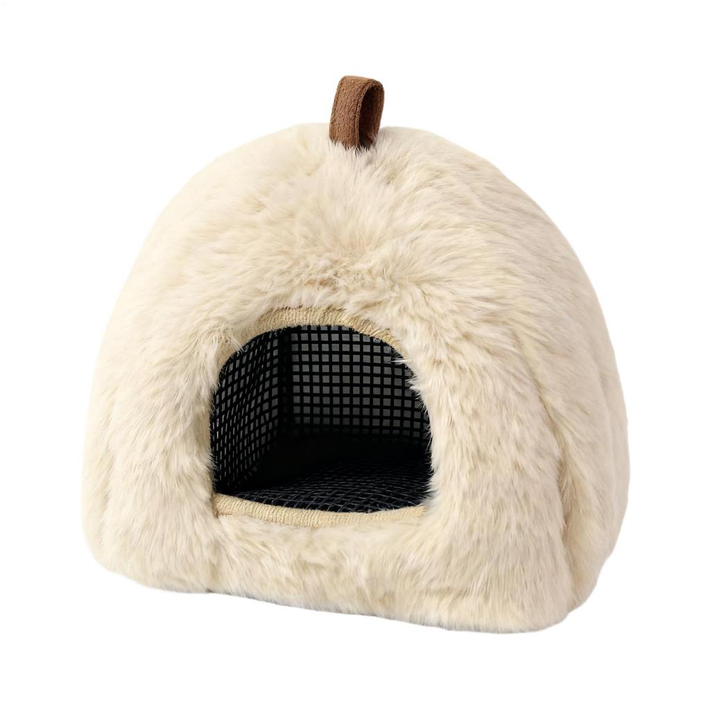 Hamster House Pet Plush Winter Warm House Detachable Hook Inner Pad Hamster House Plush Bed For Resting Playing Sleeping