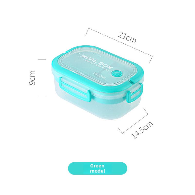 Compartmentalized Double-Layer Lunch Box with Thickened PP Plastic, Microwave-Safe for Students and Office Workers