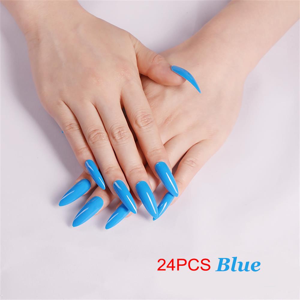 24/100Pcs Candy Color False Nail Tips Full Cover Matte Acrylic Ballerina Fake Nails Tip DIY Beauty Manicure Extension Tools
