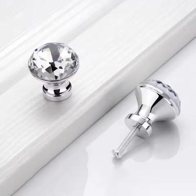 16Pcs Diamond Furniture Door Knobs Crystal Glass Pot Cover Handles Cabinet Pull Decorative for Dresser Cupboard Wardrobe