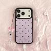 Korean INS Trendy Pink Black Love Heart Y2k Phone Case For iPhone 17 Promax 16 15 14 13 12 11Pro Max Plus Shockproof Back Cover