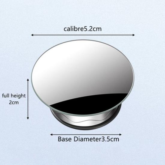 2Pcs Borderless Blind Spot Mirrors Round HD Glass 360° Side Rear View Mirror Car