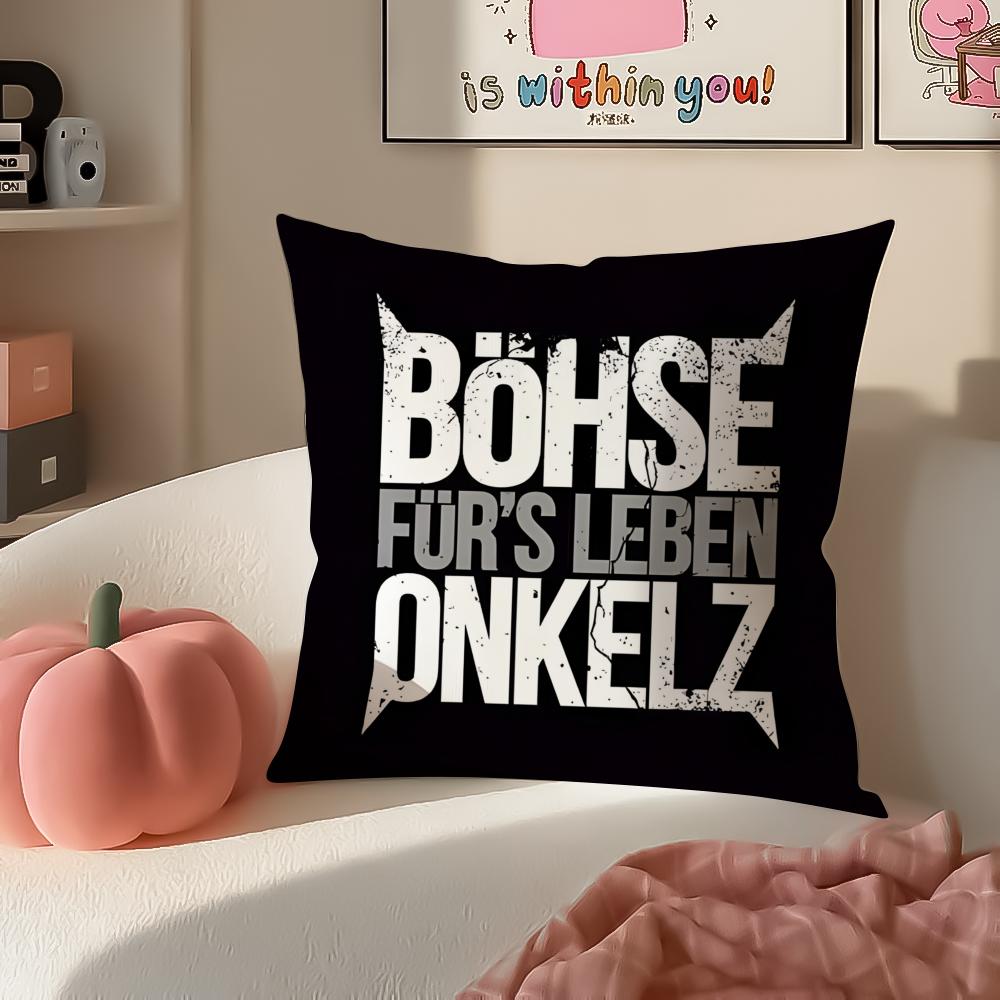BBohse OOnkelz Cushion Cover Pillowcase Short Plush Invisible zipper Room Sofa Cushion Cover