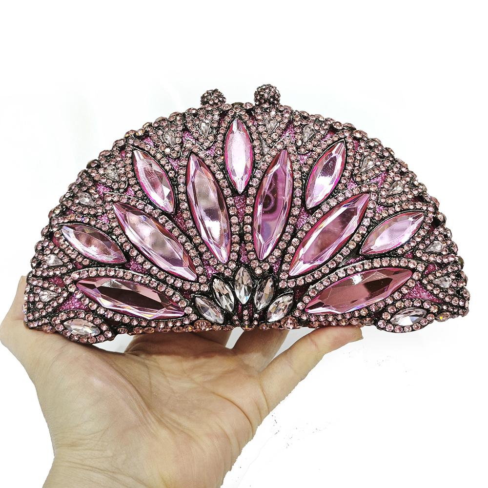 Silver/White Glass Crystal Diamond Encrusted Bridal Clutch Women s Wedding Evening Bag Hard Box Rhinestone Lady Party Handbag 18.5cmX9.5cmX5cm
