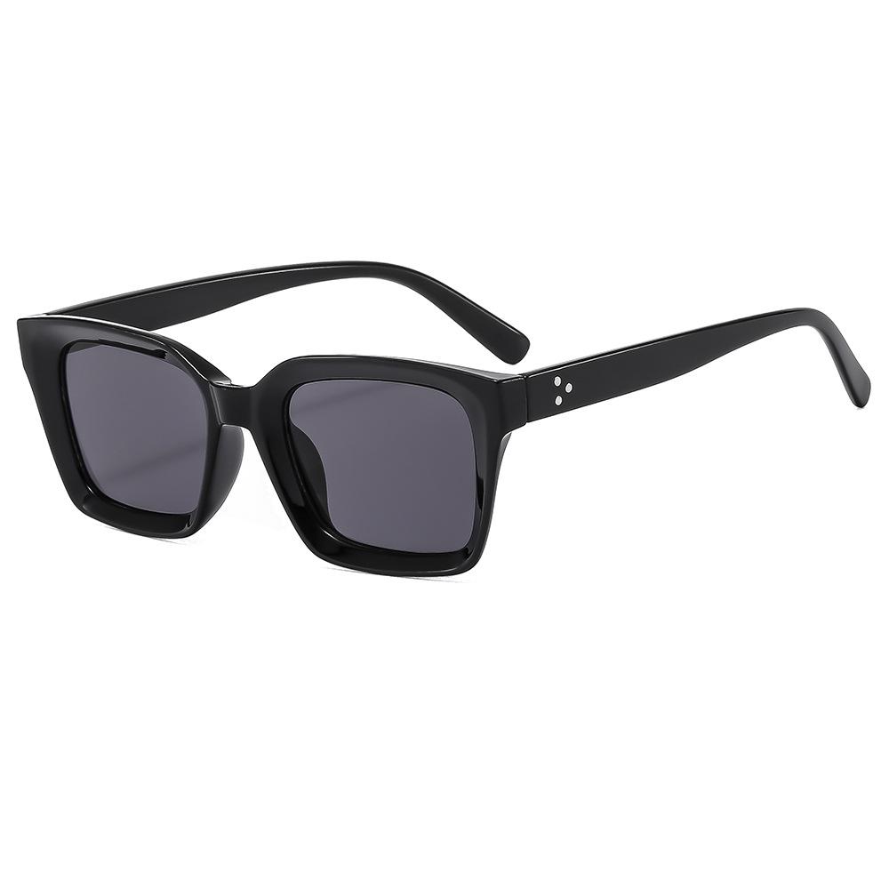 Studded Square Frame Sunglasses - European & American Fashion UV Protection Bestseller