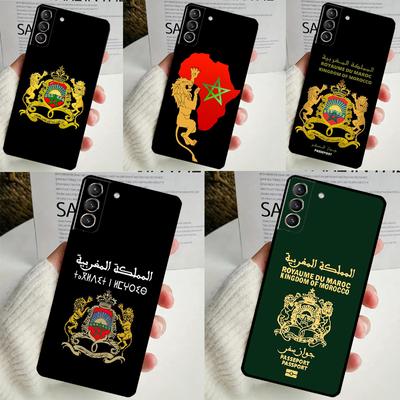 Morocco Maroc Moroccan Flag Case For Samsung Galaxy S24 S23 S22 Ultra Note 10 Plus Note 20 S9 S10 S20 S21 FE Back Cover