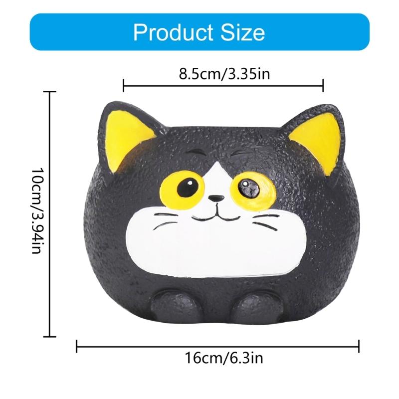 Black Cats Design Resin Flower Pot With Drainage Hole For Succulents Indoor Plant Small Planter Home Garden Decoration