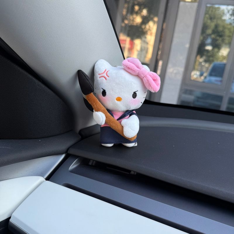 

Original Grumpy Ax Kitty Plush Doll Car Seatbelt Shoulder Pad Cartoon Toy for Car Interior New Car Gift Pendant Ax Kitty (Single)