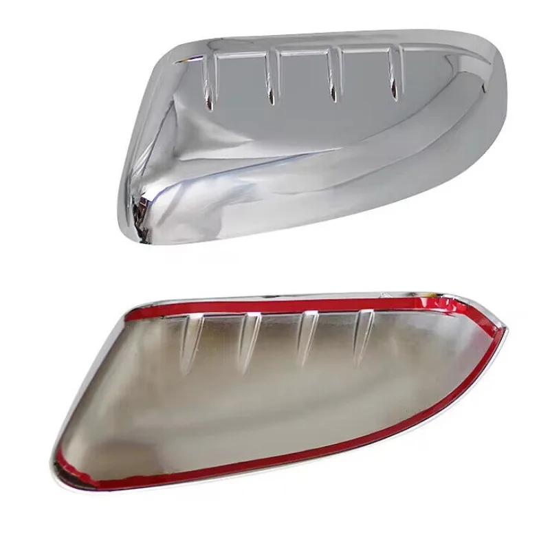 For Ford Explorer 2011-2015 Car Sticker Rearview Side Mirror Cover Wing Cap Exterior Door Rear View Case Trim Chrome Black ABS
